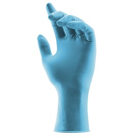 Blue Disposable Nitrile Gloves, 8 mil, Stauffer Sense8, Latex Free, 12" Long Cuff, Powder Free, Tough & Strong - Small (Box of 50)