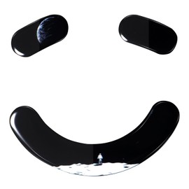 immoenuc Glass Mouse Skates for Razer Viper V2 Pro Mouse Feet Pads Smooth Durable Game Mouse Accessories (Earth Pattern)