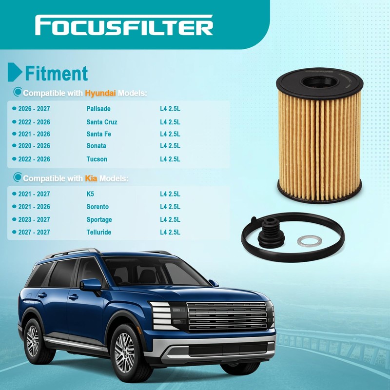 FOCUSFILTER 26350-2S000 OEM Grade Oil Filter, Excludes Hybrid Models