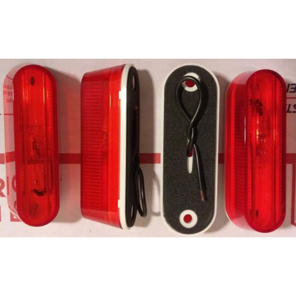 Unbranded 4 pcs 3-1/2" X 1-1/4" RED Lens Dome Side