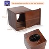Acacia Wood Tissue Box Cover, Square Wooden Tissue Holder for