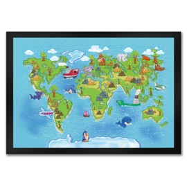trendaffe - Children's World Map - Our Earth Door Mat