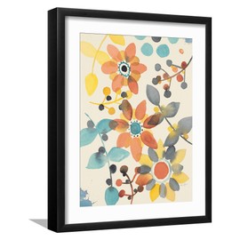 ART.COM Framed Wall Art Prints Water Forest by Karin Johannesson, Botanical Decor, 12" x 16", Black Frame with White Mat