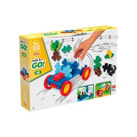 Plus Plus Building Blocks Big - Make & Go 46 | Construction Toy from 3 Years | Children's Games from 3 Years or More | Toy from 3 Years Boy or More | Plus Plus Big