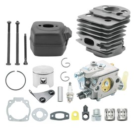 Vkinman 501766605 46MM Carburetor Cylinder Piston Gasket Kit, Replacement for Husqvarna 55 51 Chainsaw, Replaces 501546301 503218202 503281504 503609172