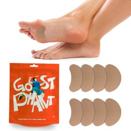 Moleskin for Feet, Moleskin Adhesive Pads, Mole Skin Patch for Blisters, Shoes, Toes, Heel | Blister Prevention Tape Pads Reduce Friction - Half-Moon Shaped, 4 Sheets (8 Pieces Total)