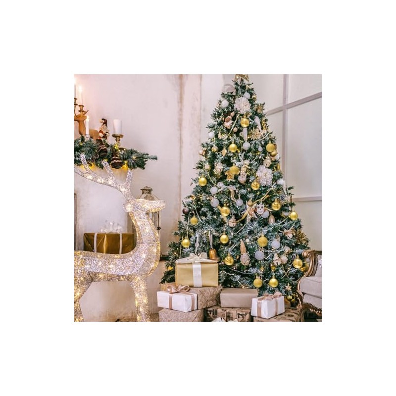 24 PCS 6CM Esferas Navideñas, Adornos para Arbol de Navidad,