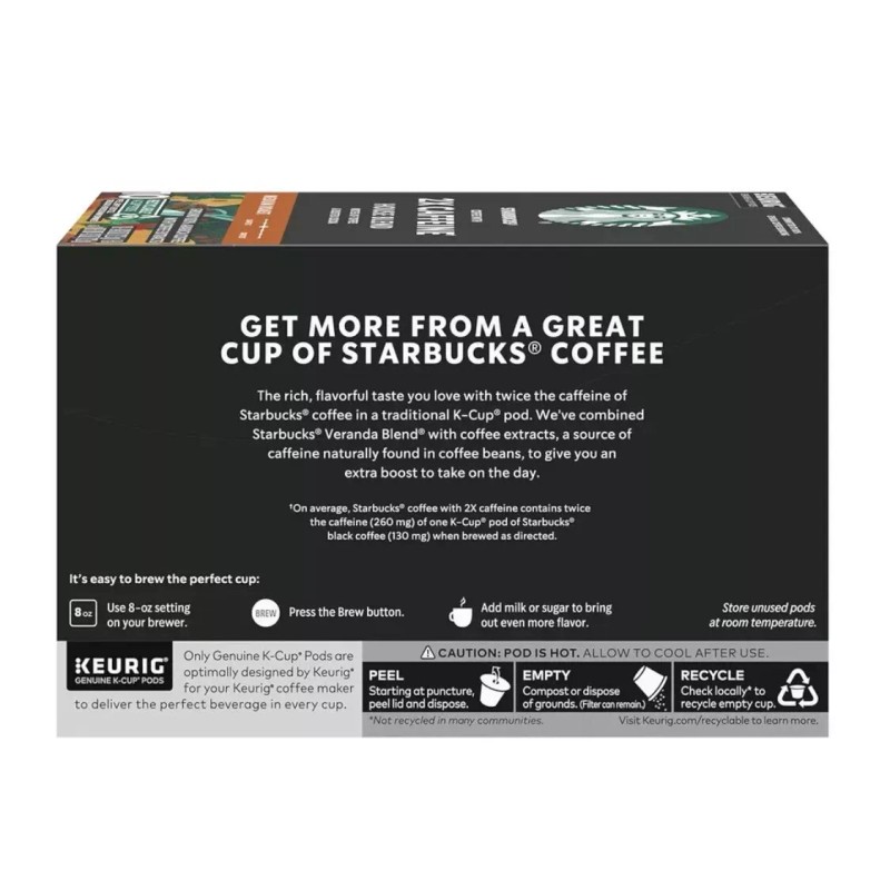 Starbucks 2 Boxes - Starbucks 2X Caffeine Med Roast K