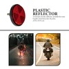 ibasenice 4pcs High Bright Reflective Bike Warning Tool Round Plastic