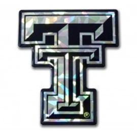 Texas Tech University TTU Silver Decal Emblem - Includes two