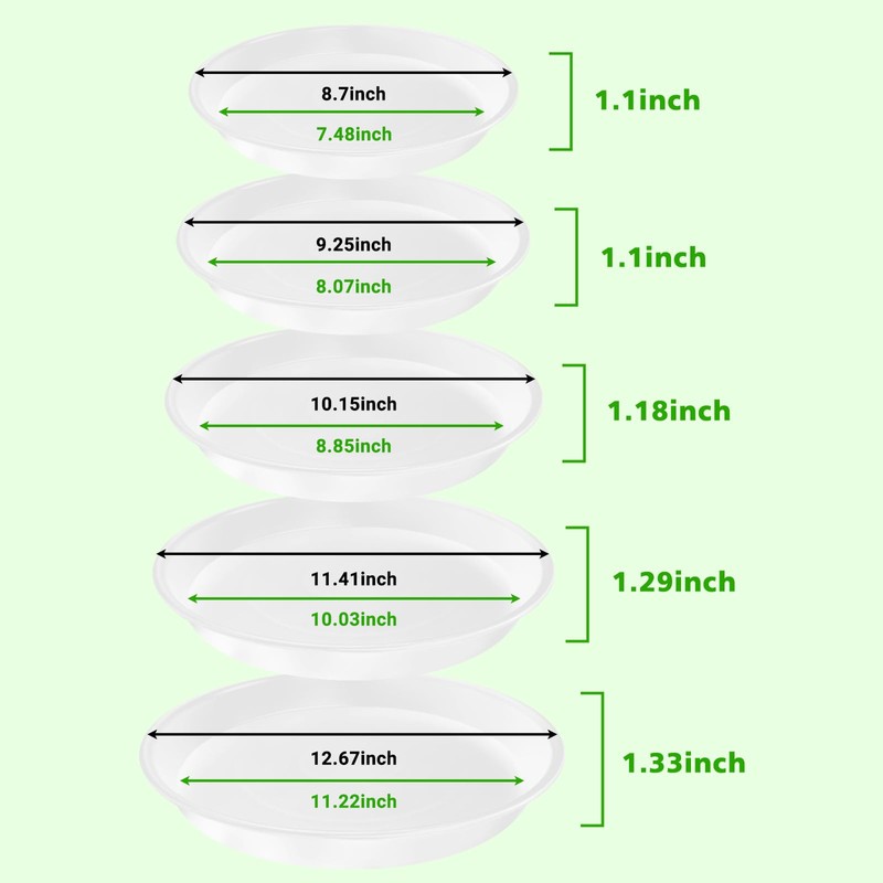 U0U 5 Size Round Stepping Stone Mold,8.7" 9.25" 10" 11.4"