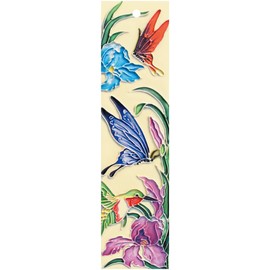 Natural Butterfly_Right - Decorative Ceramic Art Tile - House Number - 2"x8.5" En Vogue