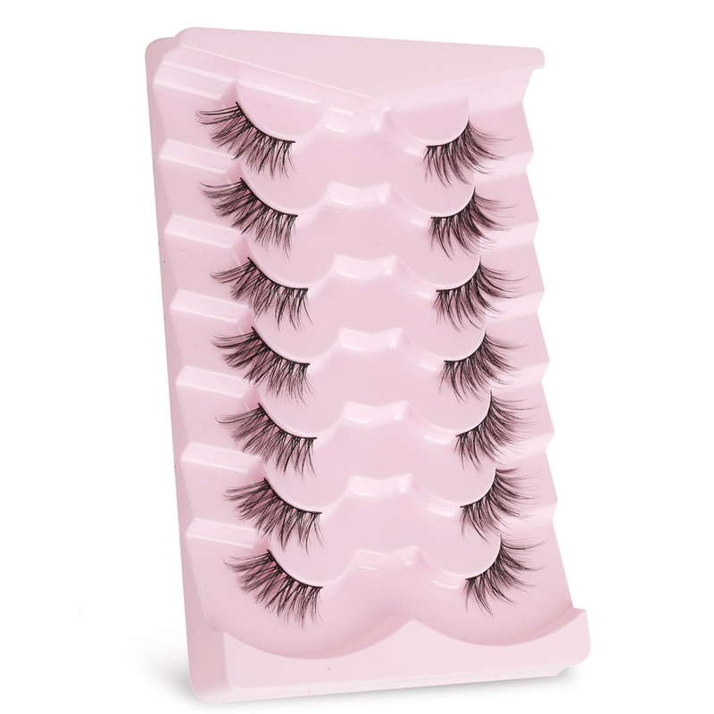Onlyall Wispy Lashes Natural Flared False Eyelashes Fake Lashes WD-4