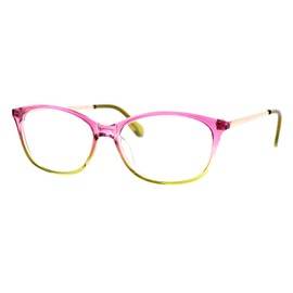 Womens Classic Mod Minimal Oval Rectangular Reading Glasses Pink Green 2.5