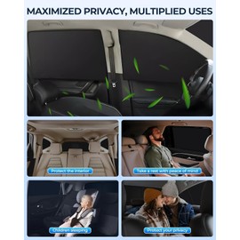 for Toyota Corolla 2020-2024 Car Window Shades, 6pcs Privacy Sun Shade Set for Front Windshield Side and Rear Windows, Full Window Covers Keeps Vehicle Cool for Camping Napping