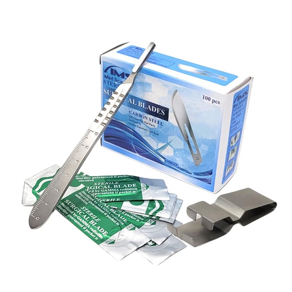 IMEDS Box of 100 Carbon Steel Sterile Blades #22 +