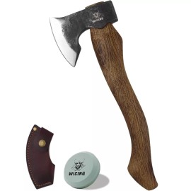 Wicing 15" Hatchet Axe Wood Handle 2Lbs Manganese Chopping Camping Outdoor Survival