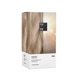 IGK Permanent Hair Dye Color Kit | 9NA Surf Club - Light Cool Blonde | 100% Gray Color Coverage + Strengthen + Shine | Ammonia Free