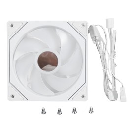 120mm ARGB PWM Case Fan 800 to 2000RPM 4pin PWM Silent Computer Fan RGB Motherboard Sync Computer PC Cooling Fans Reverse Leaf White