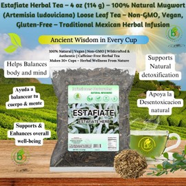 ESTAFIATE TE, Mugwort Herbal Tea 4oz (114gr) Estafiate Te | Artemisia ludoviciana | Crafted By Nature100% All Natural Fresh Tea Tea | Non-GMO | From Mexico