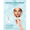 Macaki Hand Mirror, Double-Sided 1X/15X Magnifying Mirror with Handle, Acrylic,