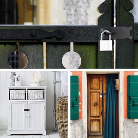 XIATIAN Padlock Hasp, 2 Pack 5 Inch Stainless Steel Heavy Duty Hasp and Staple Door Locks Gate Clasp Security Hasp with Screws, for Windows Cabinet Shed Garage Bedroom Door Lock (Silver)