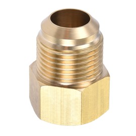 YOKIVE Pipe Fitting, Brass Tube Adapter Connectors, Great for Hydraulic Applications (5/8 SAE Flare Male-1/2 SAE Female)