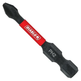 Diablo Phillips Drive Bits with Anti-Slip Tip for Installing and Removing Fasteners - Impact Strong, 1/4" Hex Shank, PH2 Screwdriver Head, 2" Length, 100-Pack - DPH22P100