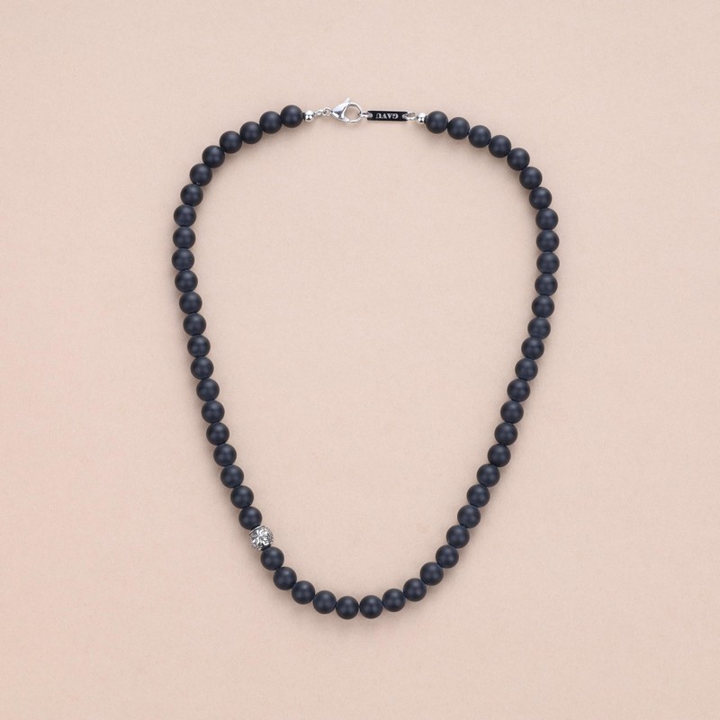 GAVU Men's Crystal Necklaces, Onyx