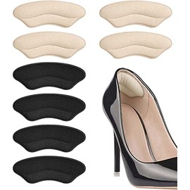 Almohadillas de Talón Adheribles para Zapatos de Mujer y Hombre,Plantillas Protectoras Tacones,Relleno Zapatos Grandes Cojines de Talón para Evitar Resbalones, Ampollas, Rozaduras(4 Pares)