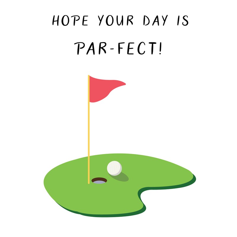 PAR-FECT Golf Lovers' Greeting Card | Golf-Themed Design | Birthday,