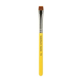 Bdellium Tools Professional Makeup Brush - Travel 714 Flat Eye Definer - Short Wooden Handle for Convenient Travel, For Eye Definition (Yellow, 1pc)