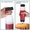 12 Pcs Condiment Squeeze Bottles,16 oz Inverted Plastic Squeeze Bottle