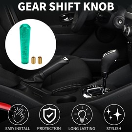 TUCKBOLD Car Shift Knob 20cm | Front Shift Lever Knob Universal for Automatic and Manual Vehicle Acrylic Green with 2 Adapter 1 Set