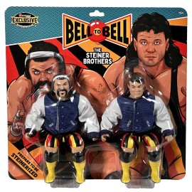 Ringside Collectibles (Variant  Stripes Gear) Steiner Brothers 2-Pack - Bell to Bell     Figures