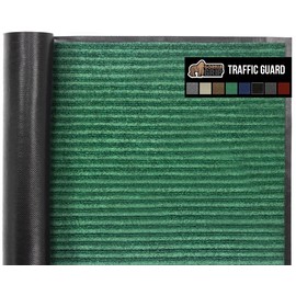 Gorilla Grip Traffic Guard Door Mat, Heavy Duty Welcome Mats, Commercial Office Space Doormat, Waterproof, Fade Resistant, Strong Rubber Backing, Low Profile, Shoe and Boot Scraper, 29x17, Green