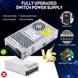VAYALT DC 12V 41.6A 500W Switching Power Supply, 110V/220 V Power Supply AC to DC Converter, Universal Regulated Switching,12V Power Supply for CCTV Camera System,3D Printer,Led Strip,Computer Project