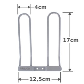 MRLION Shoe Rack for 1 Pair of Shoes Width 130 mm Steel Wire Silver RAL 9006 Coated Pack of 3