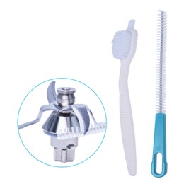 Poweka Cleaning Brush for Blades Compatible with Vorwerk Thermomix TM6 Tm5 Tm31 TM21 Food Processor, 2-Piece Brush Set for Cleaning Pots, Mixing Bowls and Blades
