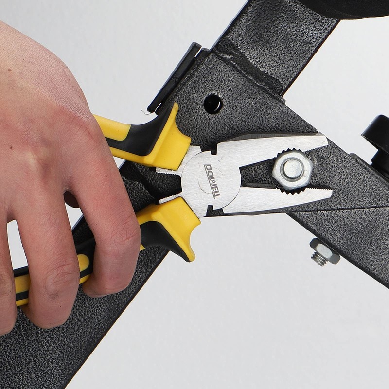 DOWELL Lineman's Pliers - 8 Inch Combination Pliers with Cutter,