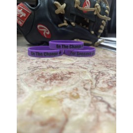 Unbranded custom wristbands purple Be the change for success