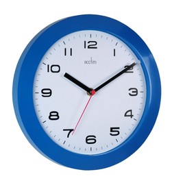 Acctim Wall Clock, Blue, One Size
