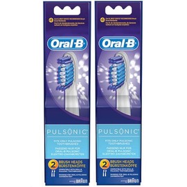 Oral-B 4 ORAL-B PULSONIC Replacement Toothbrush Brush Heads NO Precision Tip Braun NEW
