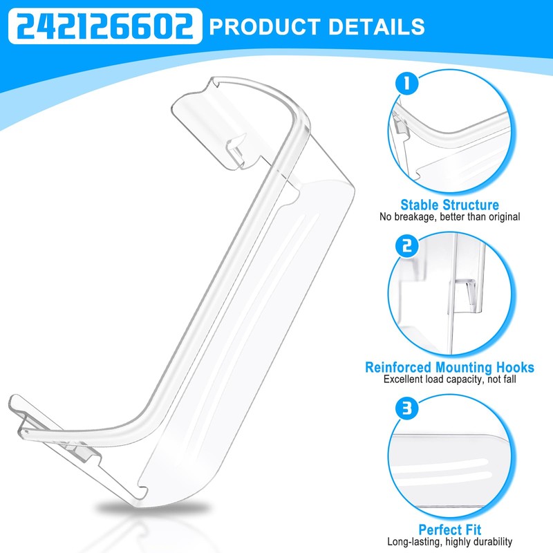 [2 PACK] UPGRADED 242126602 Refrigerator Door Bin Shelf Replacement For