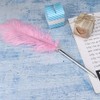 5pcs Feather Ballpoint Pens Writing Signatures Calligraphy Quill Pen Home