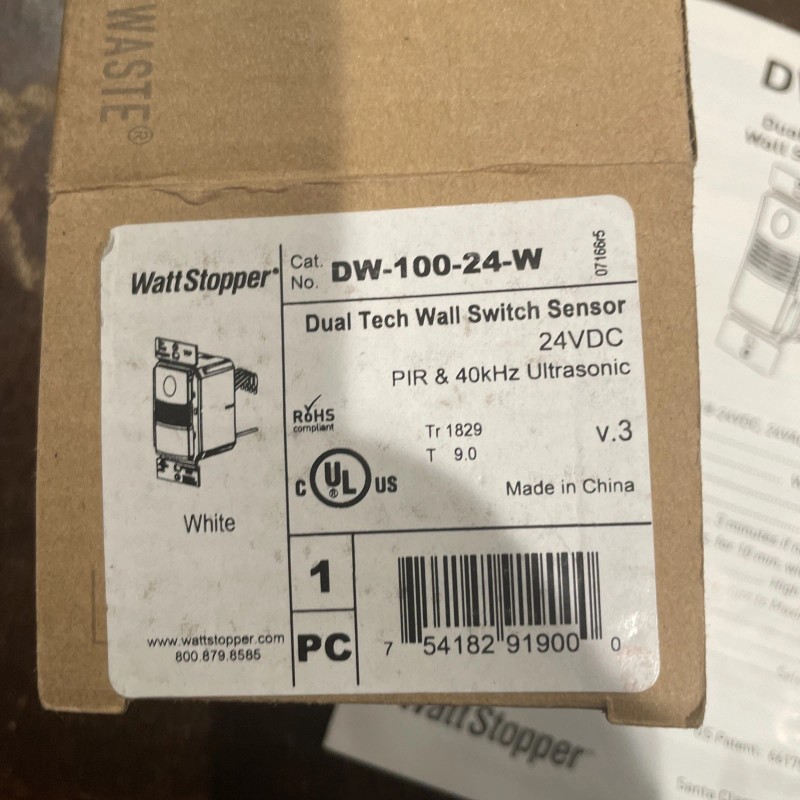 Legrand BRAND NEW LEGRAND WATTSTOPPER DW-100-24-W DUAL TECH WALL SWITCH