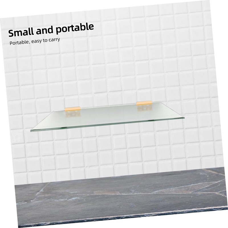 COHEALI 10pcs U Shaped Glass Shelf Brackets Durable Frameless Support