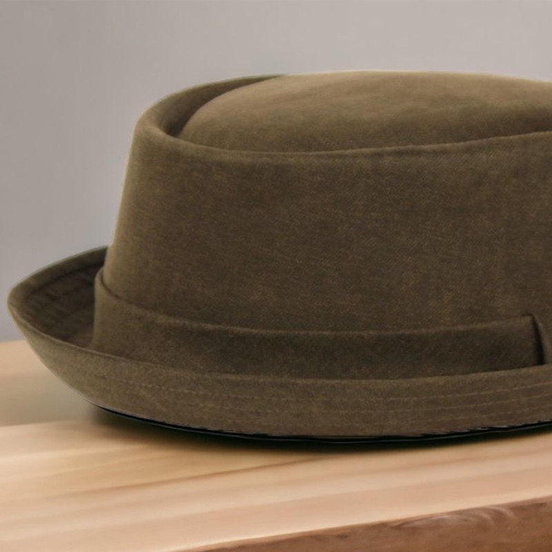 Odenton Pork Pie Cloth Hat Women/Men (US, Alpha, Medium, Brown)