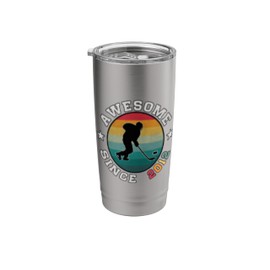 Birthday Hockey Lover Gift 13 years Old Awesome Since 2012 Stainless Steel Insulated Tumbler