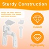 White Plastic Toilet Seat Hinge Replacement with Bolts, Screws, and